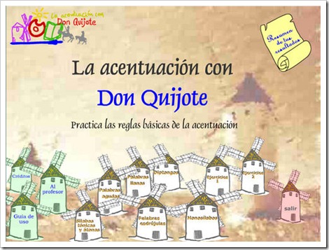 La acentuación con Don Quijote
