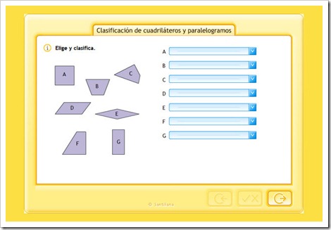 Clasificación de cuadriláteros y paralelogramos