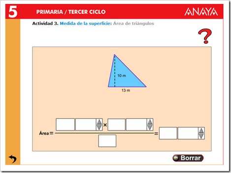 Área de triángulos